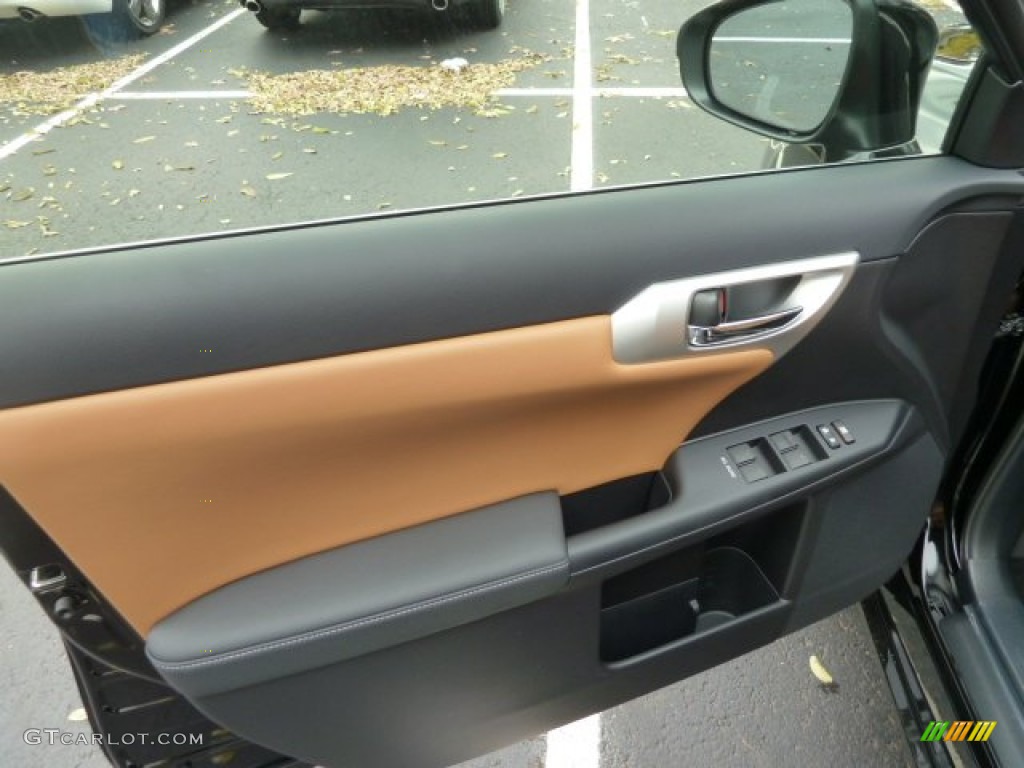 2012 Lexus CT 200h Hybrid Premium Caramel Nuluxe Door Panel Photo #56394991