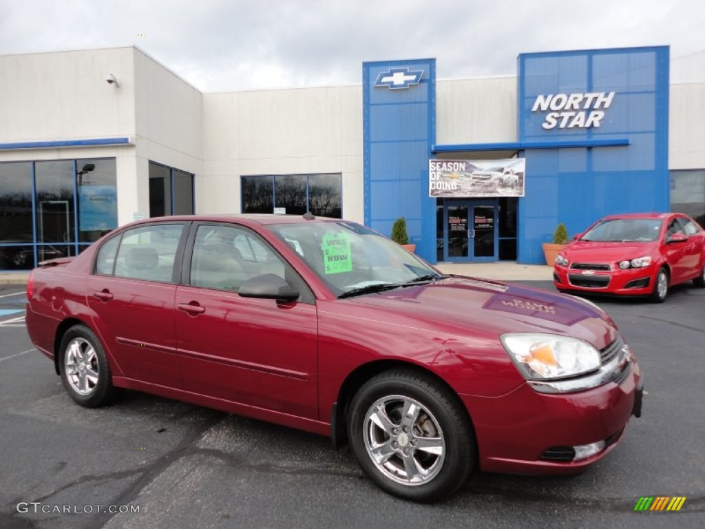 2005 Malibu LT V6 Sedan - Sport Red Metallic / Neutral Beige photo #1