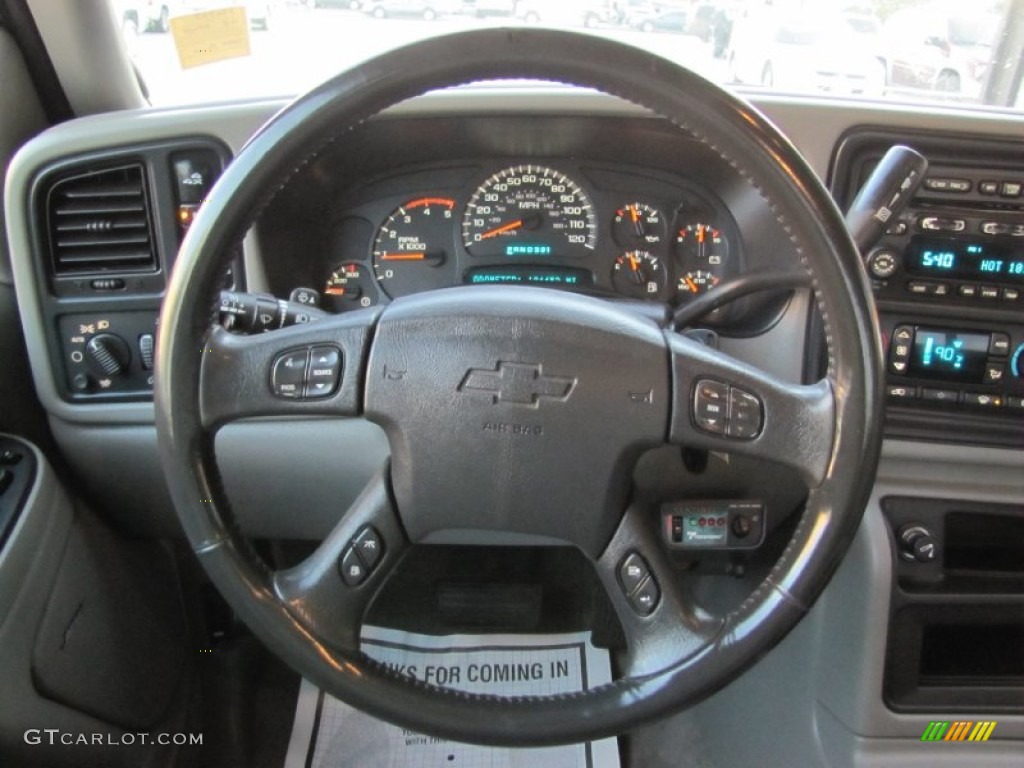 2004 Chevrolet Silverado 3500HD LT Crew Cab 4x4 Tan Steering Wheel Photo #56396479