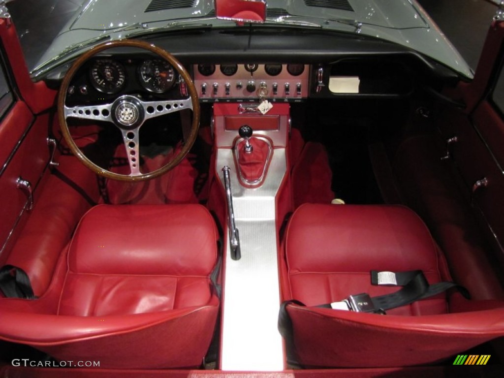 Carmen Red Interior 1962 Jaguar E-Type XKE 3.8 Roadster Photo #56397094