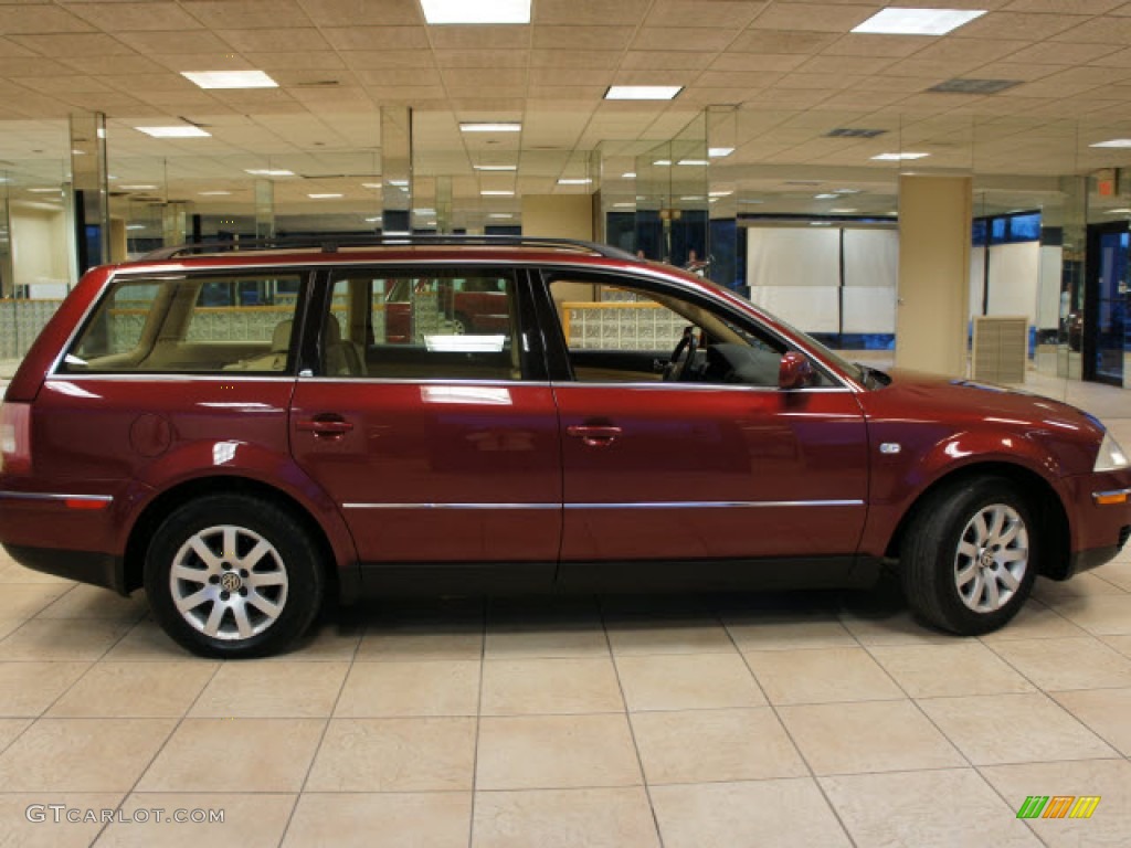 2003 Passat GLS Wagon - Colorado Red Pearl / Beige photo #2