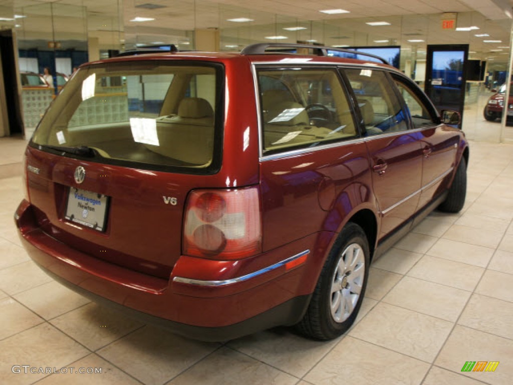 2003 Passat GLS Wagon - Colorado Red Pearl / Beige photo #3