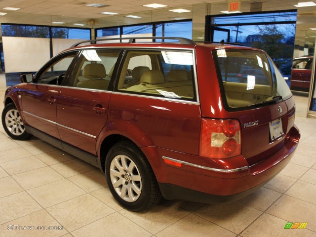 2003 Passat GLS Wagon - Colorado Red Pearl / Beige photo #4