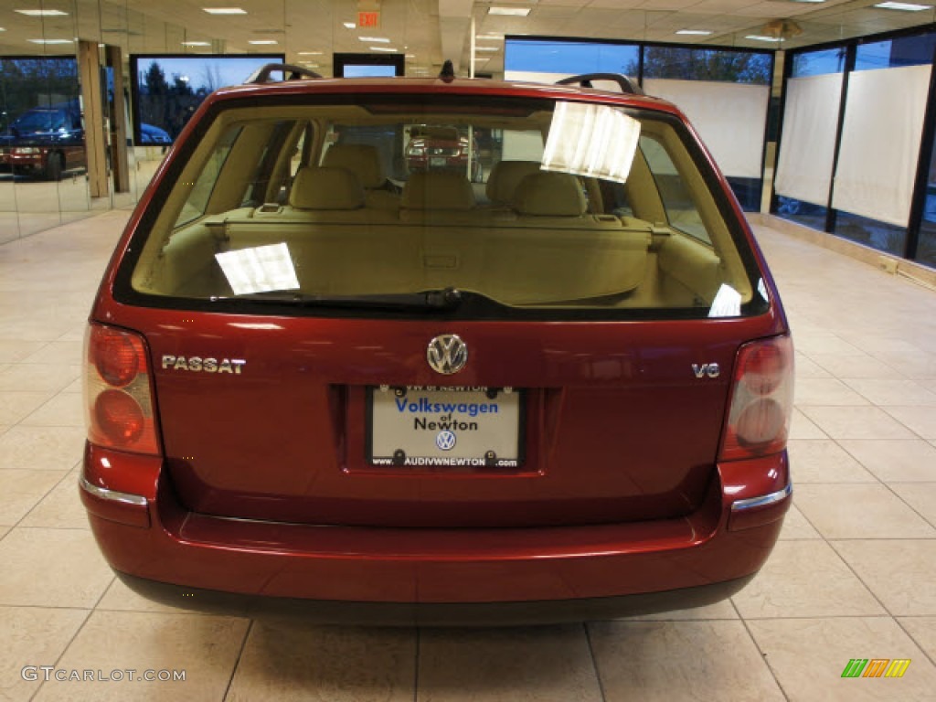 2003 Passat GLS Wagon - Colorado Red Pearl / Beige photo #5
