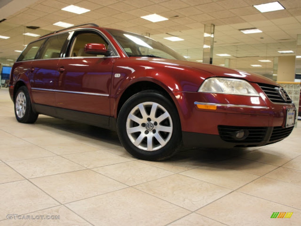 2003 Passat GLS Wagon - Colorado Red Pearl / Beige photo #9