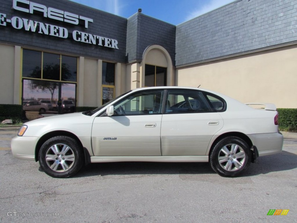 2004 Outback H6 3.0 Sedan - White Frost Pearl / Beige photo #1