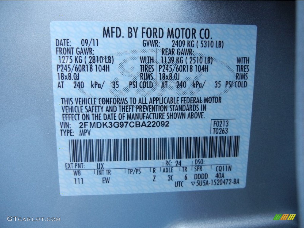 2012 Edge Color Code UX for Ingot Silver Metallic Photo #56399970