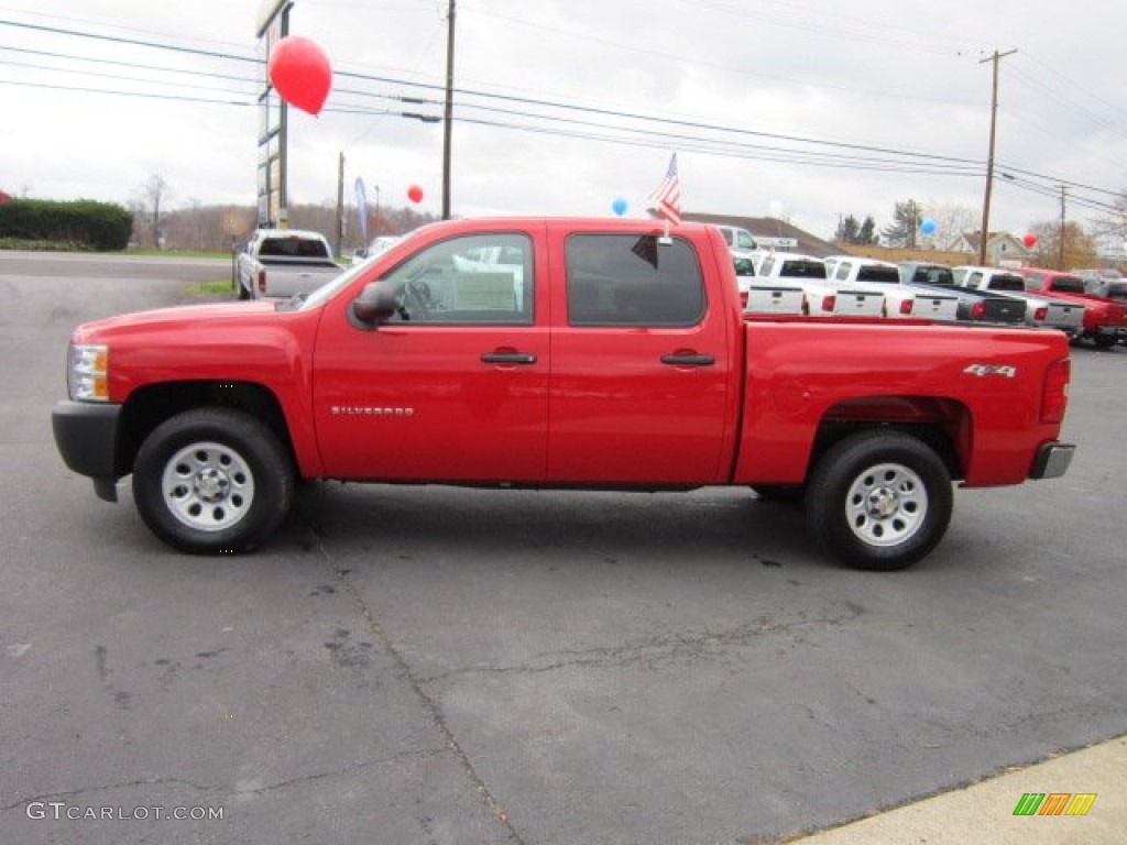 2011 Silverado 1500 Crew Cab 4x4 - Victory Red / Dark Titanium photo #4