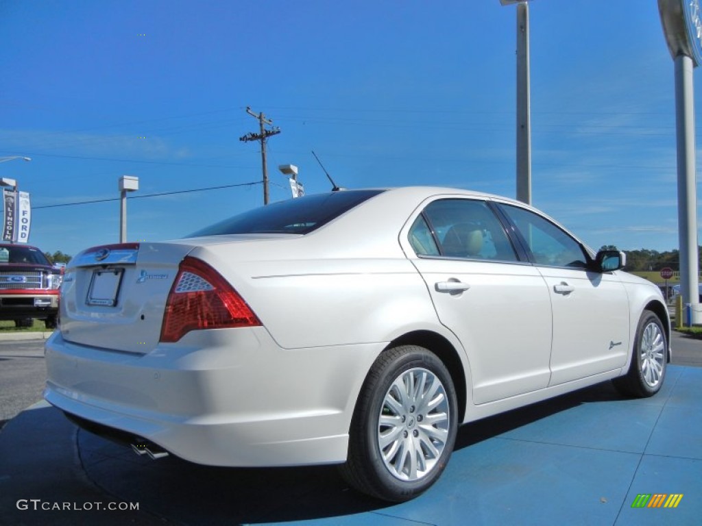 White Platinum Tri-Coat 2012 Ford Fusion Hybrid Exterior Photo #56400325