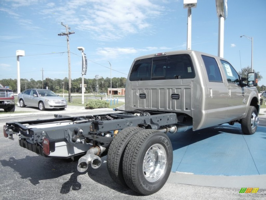 Pale Adobe Metallic 2012 Ford F350 Super Duty Lariat Crew Cab 4x4 Chassis Exterior Photo #56401317