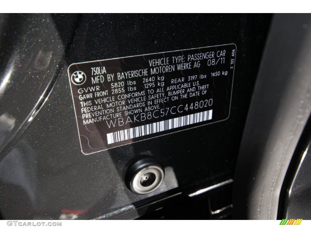 2012 BMW 7 Series Alpina B7 LWB Info Tag Photos