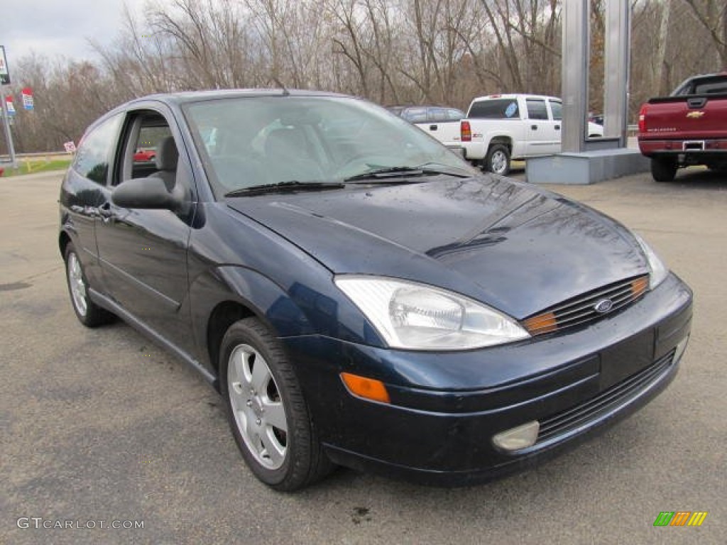 2001 Focus ZX3 Coupe - Twilight Blue Metallic / Medium Graphite Grey photo #5