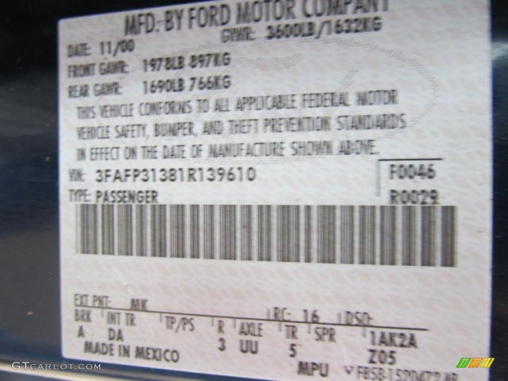 2001 Focus ZX3 Coupe - Twilight Blue Metallic / Medium Graphite Grey photo #14