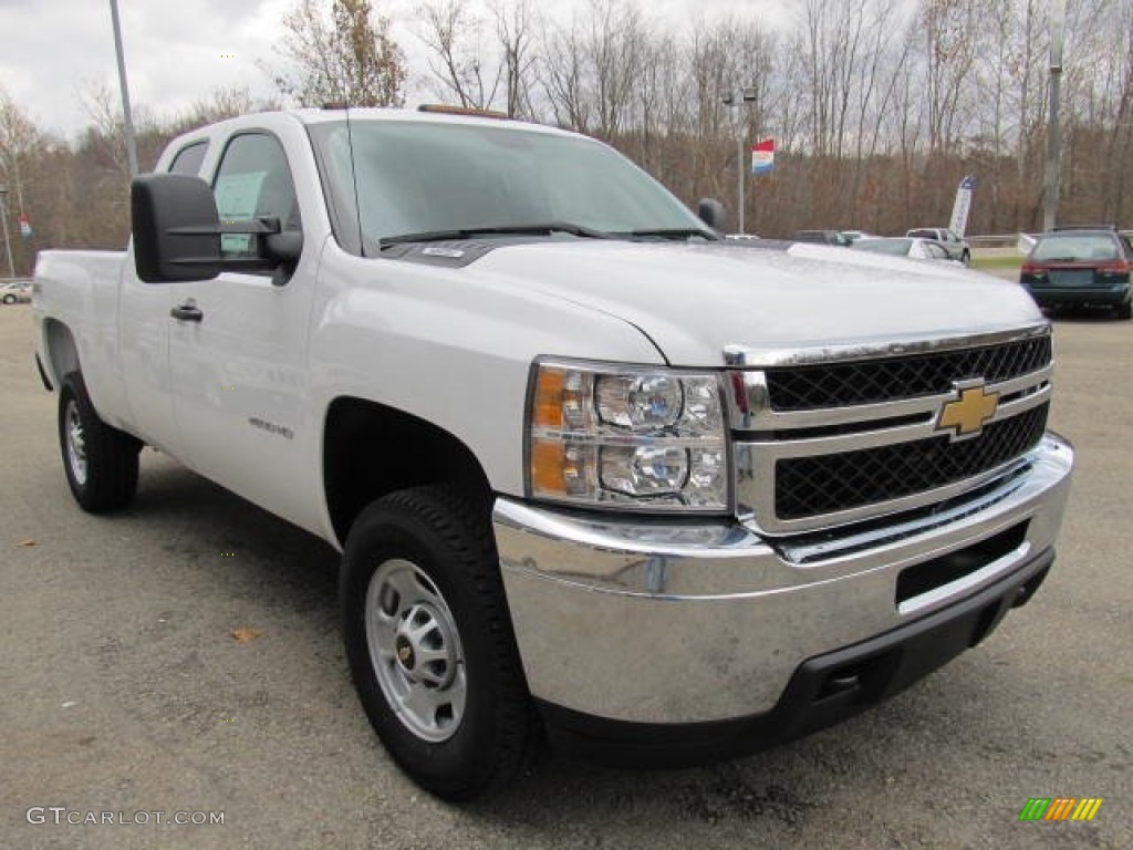 2012 Silverado 2500HD Work Truck Extended Cab 4x4 - Summit White / Dark Titanium photo #4