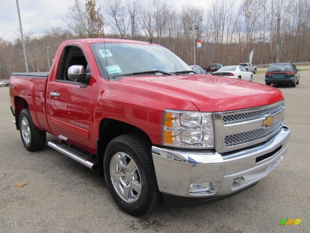 Victory Red 2012 Chevrolet Silverado 1500 LT Regular Cab 4x4 Exterior Photo #56406355