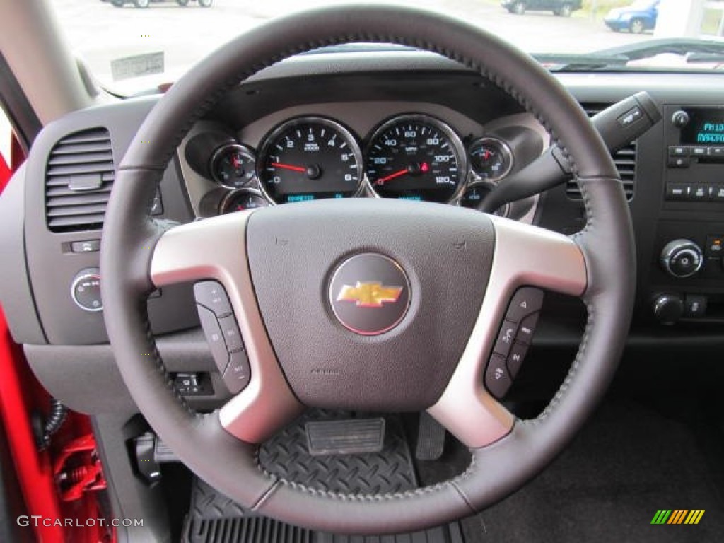 2012 Chevrolet Silverado 1500 LT Regular Cab 4x4 Ebony Steering Wheel Photo #56406397