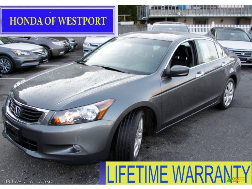 2010 Accord EX-L V6 Sedan - Polished Metal Metallic / Black photo #1