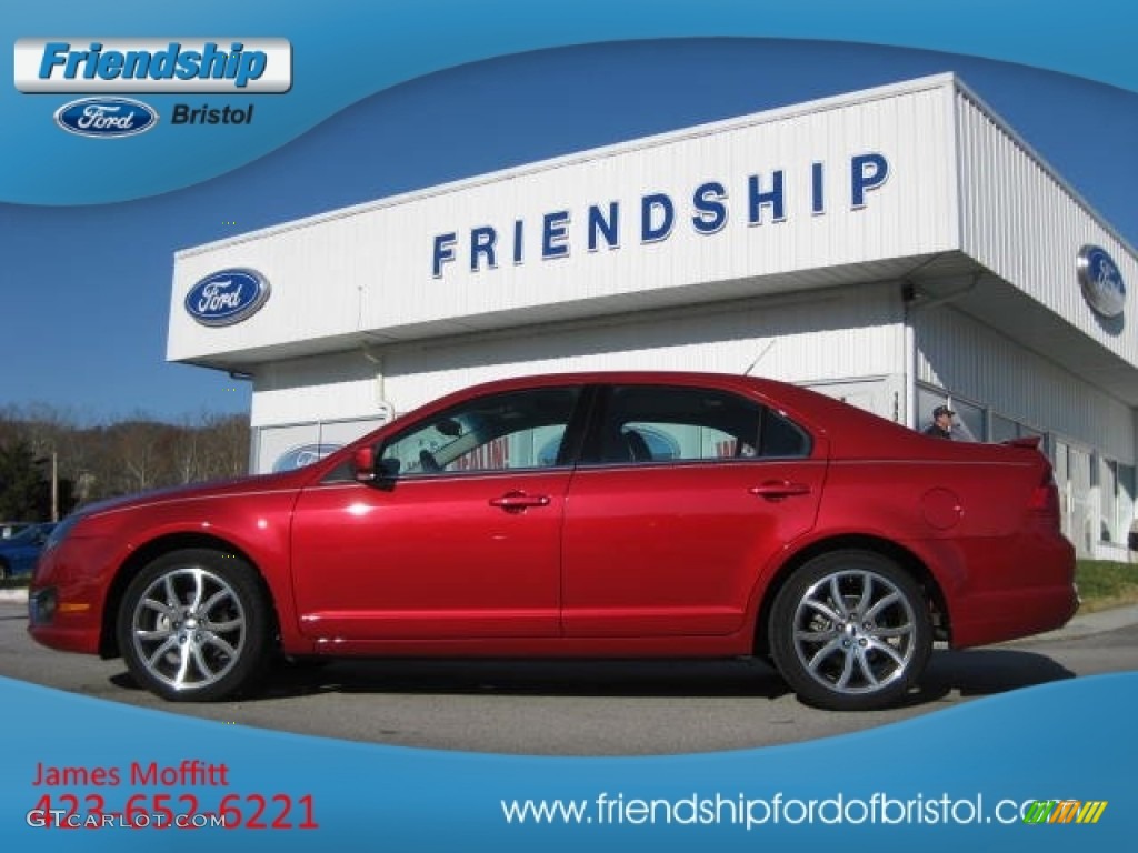2010 Fusion SE V6 - Red Candy Metallic / Charcoal Black photo #1