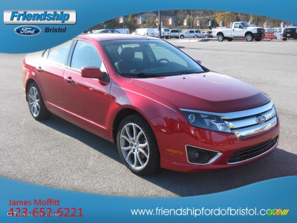 2010 Fusion SE V6 - Red Candy Metallic / Charcoal Black photo #4