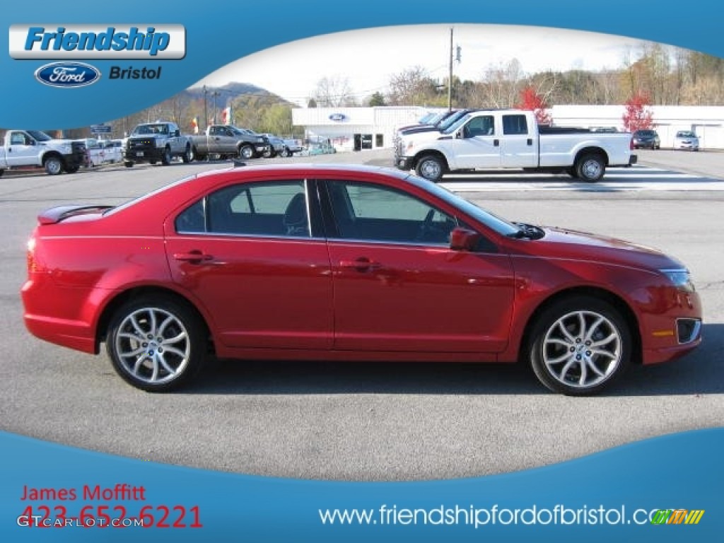 2010 Fusion SE V6 - Red Candy Metallic / Charcoal Black photo #5
