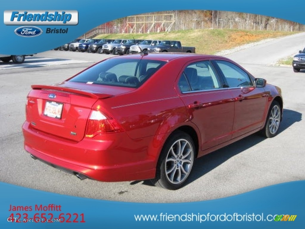 2010 Fusion SE V6 - Red Candy Metallic / Charcoal Black photo #6