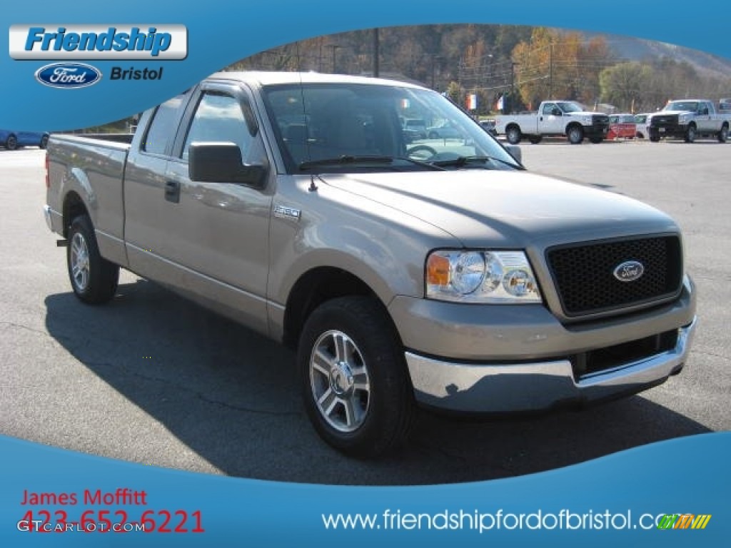 2005 F150 XLT SuperCab - Arizona Beige Metallic / Tan photo #4