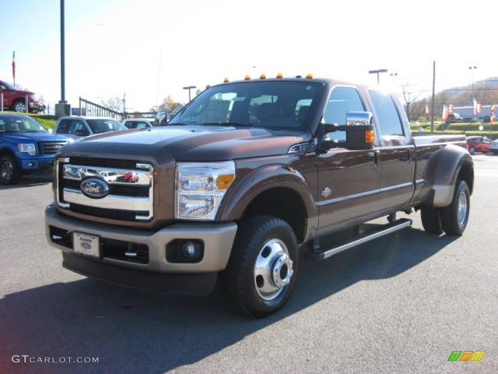 2012 F350 Super Duty King Ranch Crew Cab 4x4 Dually - Golden Bronze Metallic / Chaparral Leather photo #2