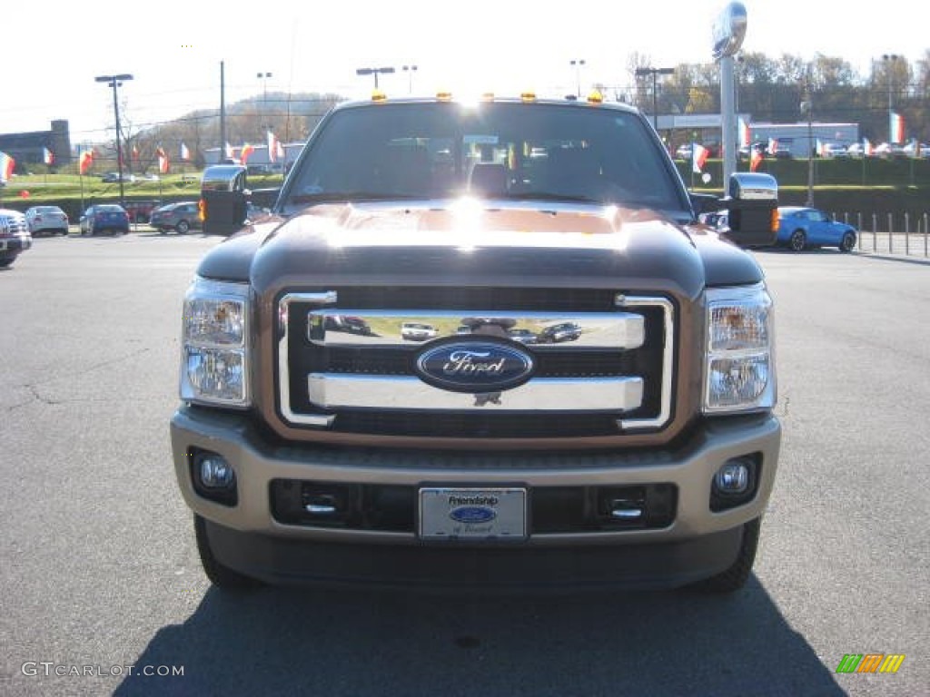 2012 F350 Super Duty King Ranch Crew Cab 4x4 Dually - Golden Bronze Metallic / Chaparral Leather photo #3