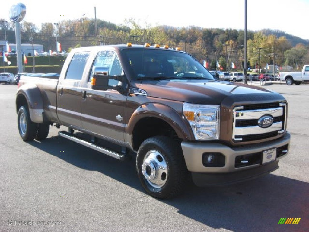 2012 F350 Super Duty King Ranch Crew Cab 4x4 Dually - Golden Bronze Metallic / Chaparral Leather photo #4