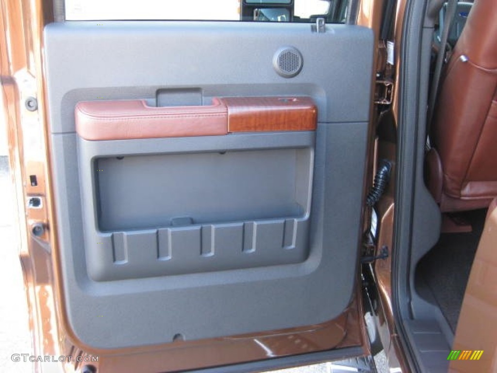2012 F350 Super Duty King Ranch Crew Cab 4x4 Dually - Golden Bronze Metallic / Chaparral Leather photo #17