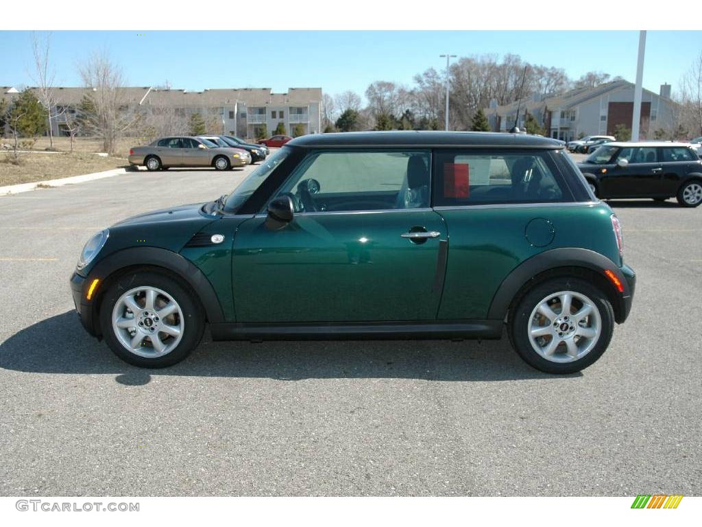 2009 Cooper Hardtop - British Racing Green Metallic / Checkered Carbon Black/Black photo #2