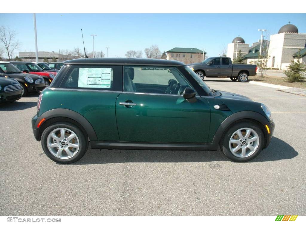 2009 Cooper Hardtop - British Racing Green Metallic / Checkered Carbon Black/Black photo #6