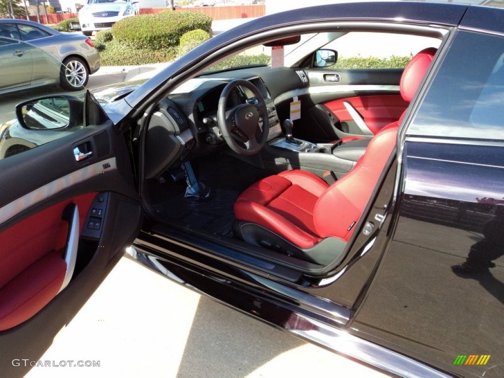 Monaco Red Interior 2012 Infiniti G IPL G Coupe Photo #56413381