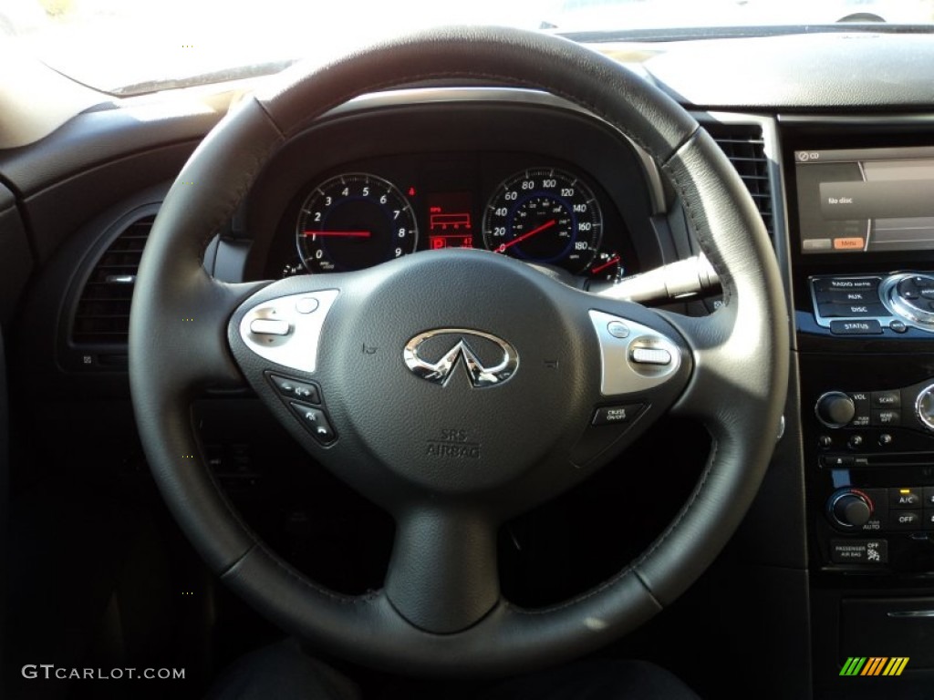 2011 Infiniti FX 35 AWD Graphite Steering Wheel Photo #56413941