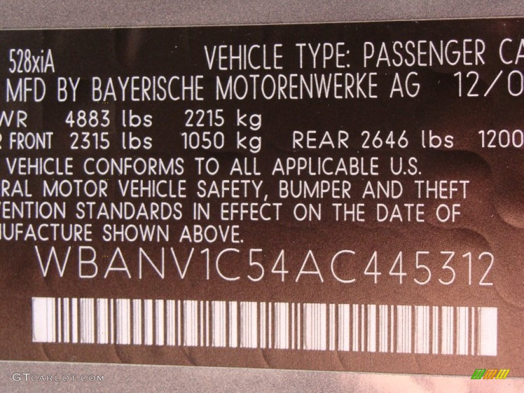 2010 5 Series 528i xDrive Sedan - Space Grey Metallic / Black photo #16