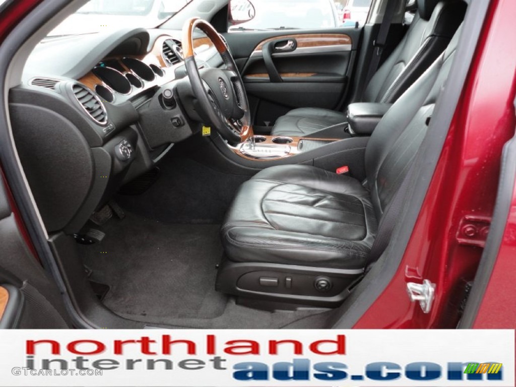 2008 Enclave CXL AWD - Dark Crimson Metallic / Ebony/Ebony photo #10