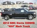 2012 Onyx Black GMC Sierra 3500HD Crew Cab 4x4 Dually  photo #1