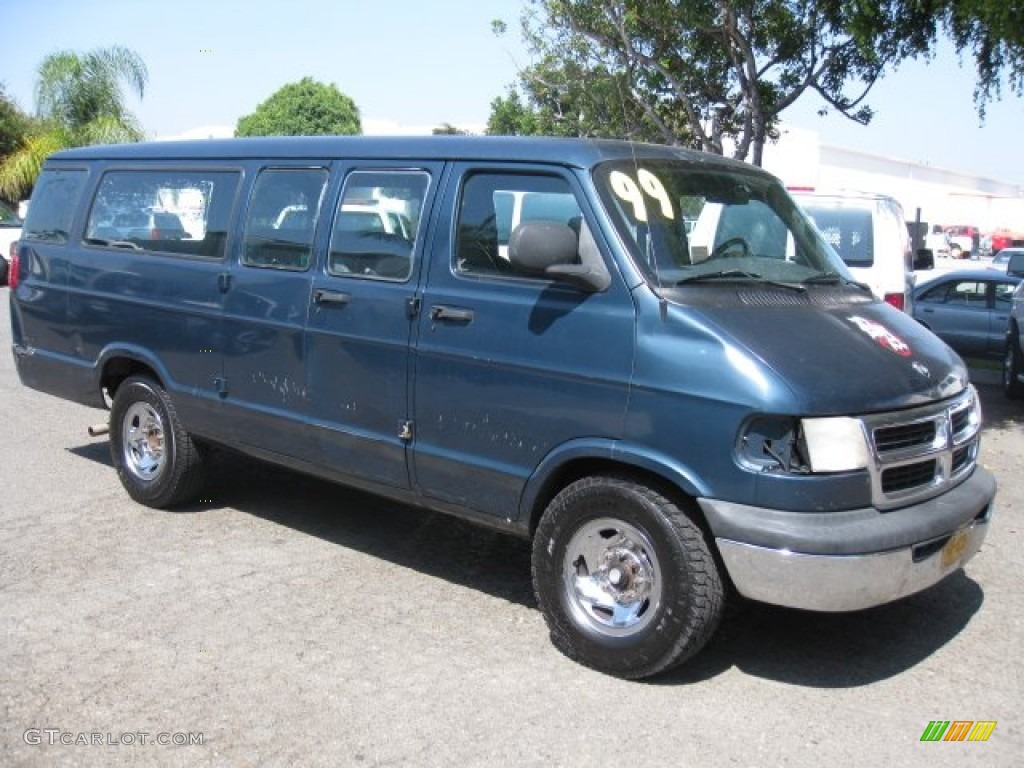 1999 Ram Van 3500 Passenger - Dark Spruce Metallic / Mist Gray photo #1