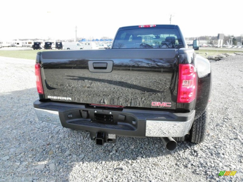 Onyx Black 2012 GMC Sierra 3500HD Crew Cab 4x4 Dually Exterior Photo #56415409