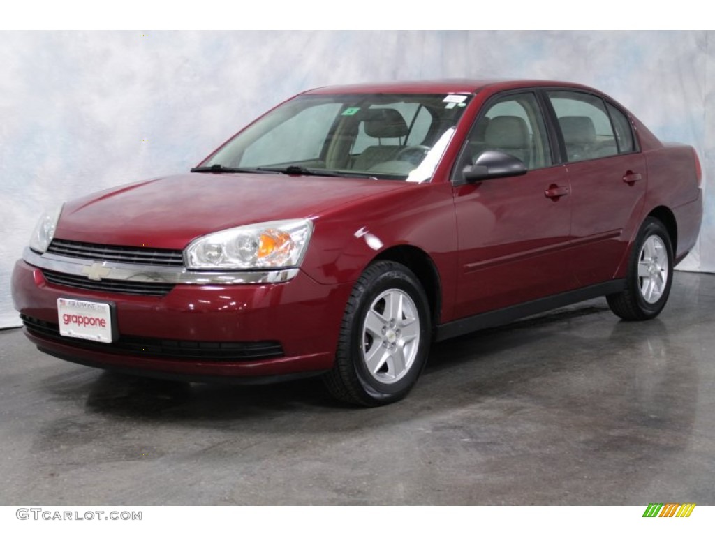 2005 Malibu LS V6 Sedan - Sport Red Metallic / Neutral Beige photo #1