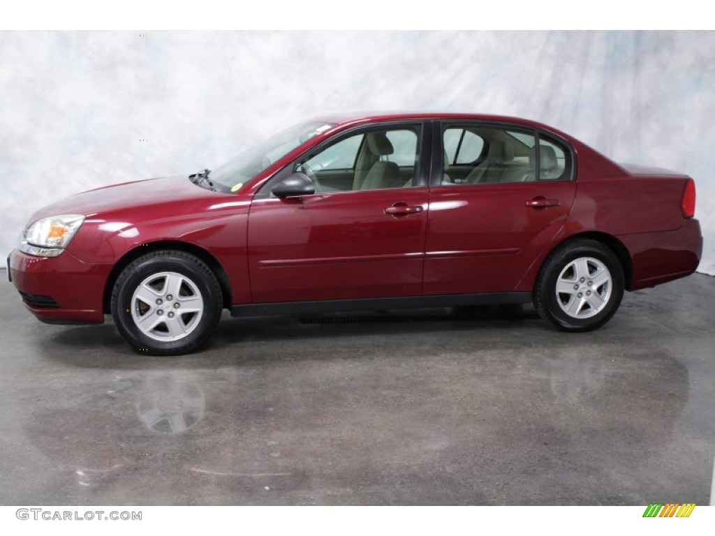 2005 Malibu LS V6 Sedan - Sport Red Metallic / Neutral Beige photo #3