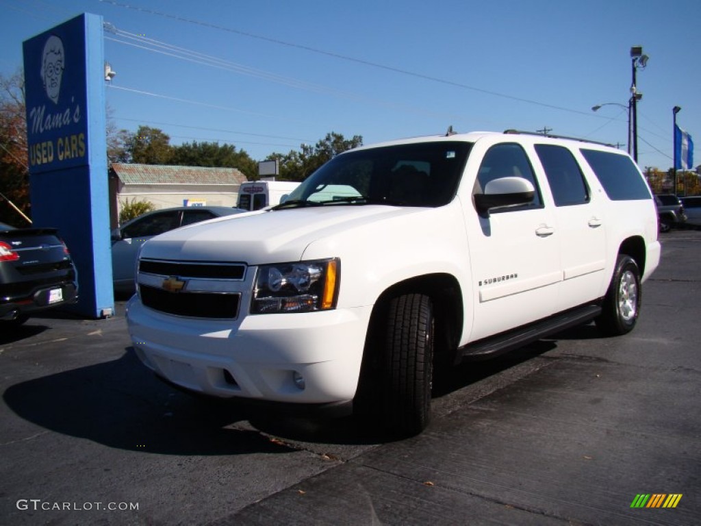 2007 Suburban 1500 LT - Summit White / Light Cashmere/Ebony photo #36