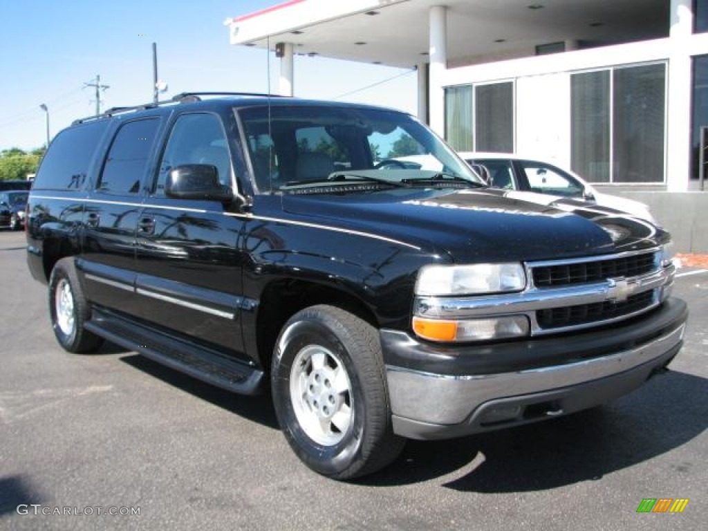 2001 Suburban 1500 LT - Onyx Black / Tan photo #1