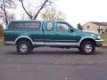 1997 Pacific Green Pearl Metallic Ford F250 Lariat Extended Cab 4x4  photo #3