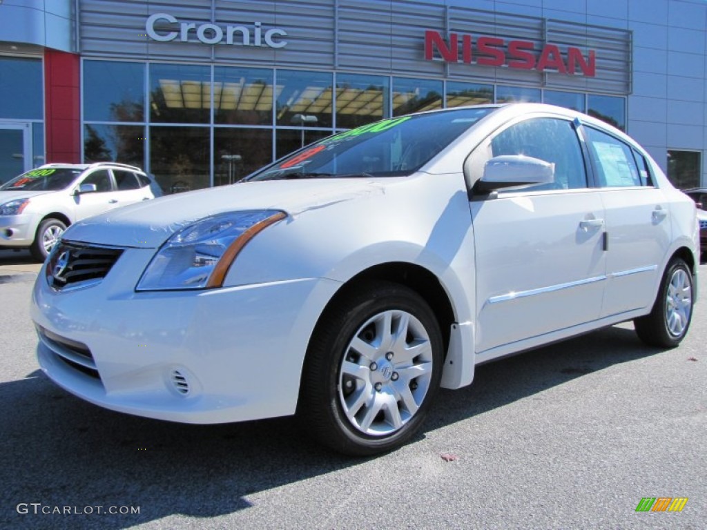 2012 Sentra 2.0 S - Aspen White / Charcoal photo #1