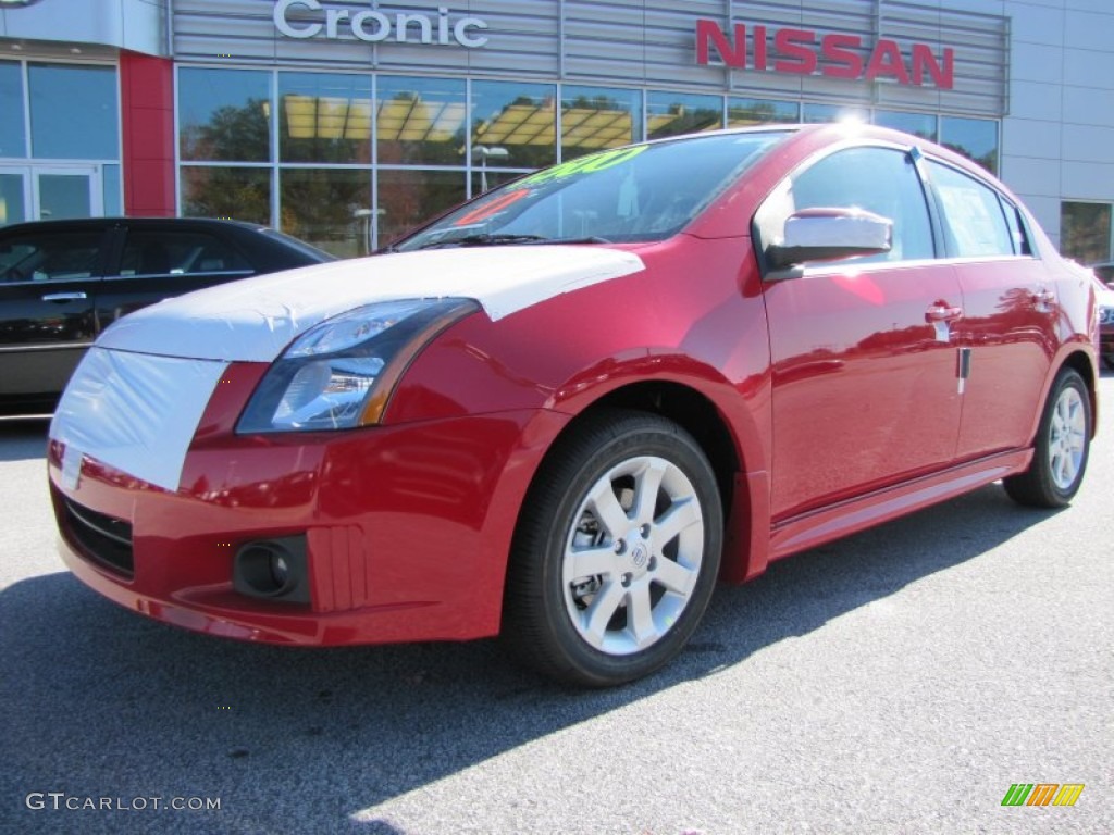 2012 Sentra 2.0 SR - Red Alert / Charcoal photo #1