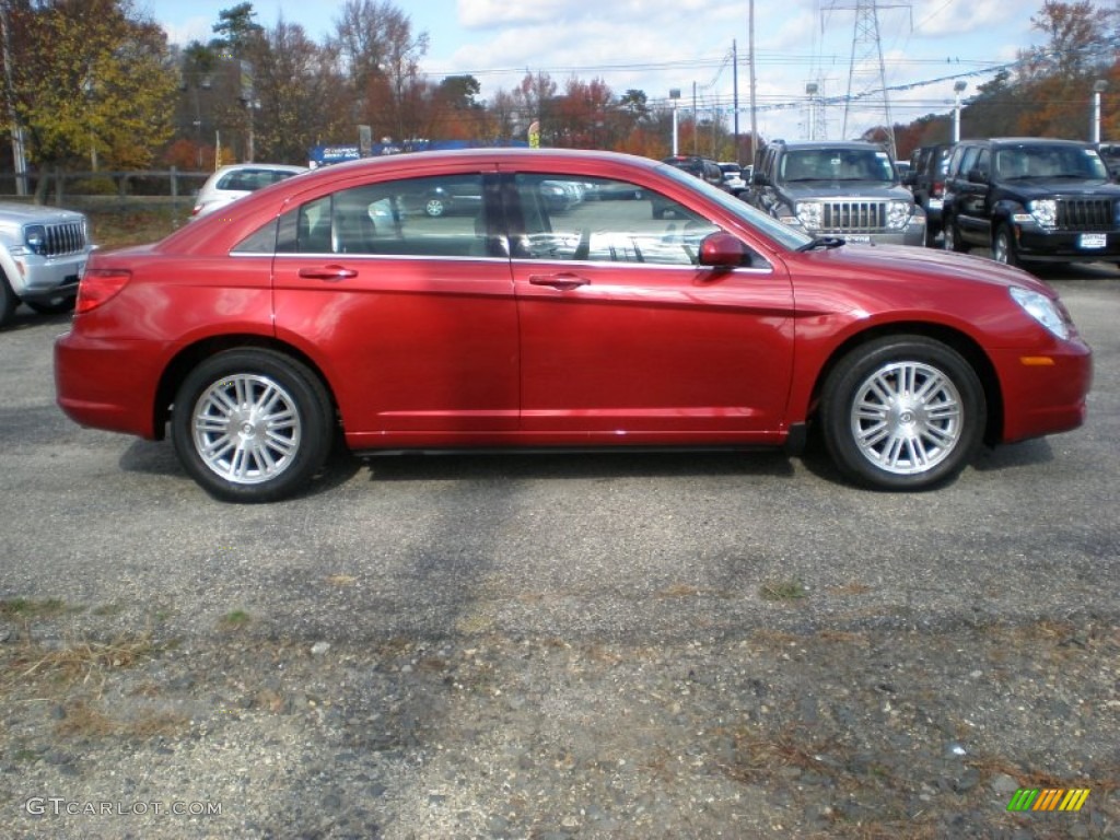 2008 Sebring Touring Sedan - Inferno Red Crystal Pearl / Dark Khaki/Light Graystone photo #4