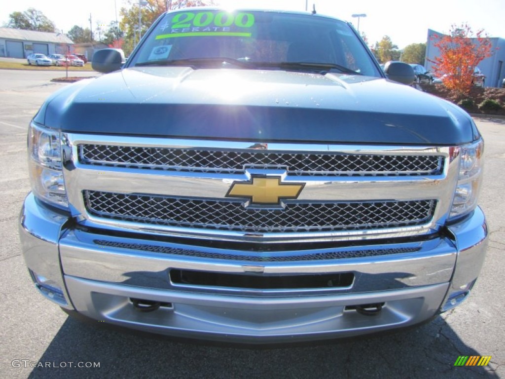 2012 Silverado 1500 LT Crew Cab 4x4 - Blue Granite Metallic / Ebony photo #2