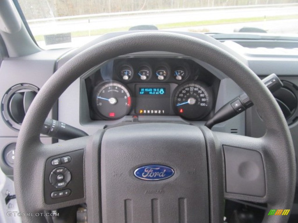 2012 Ford F350 Super Duty XL Regular Cab 4x4 Plow Truck Steel Steering Wheel Photo #56426764