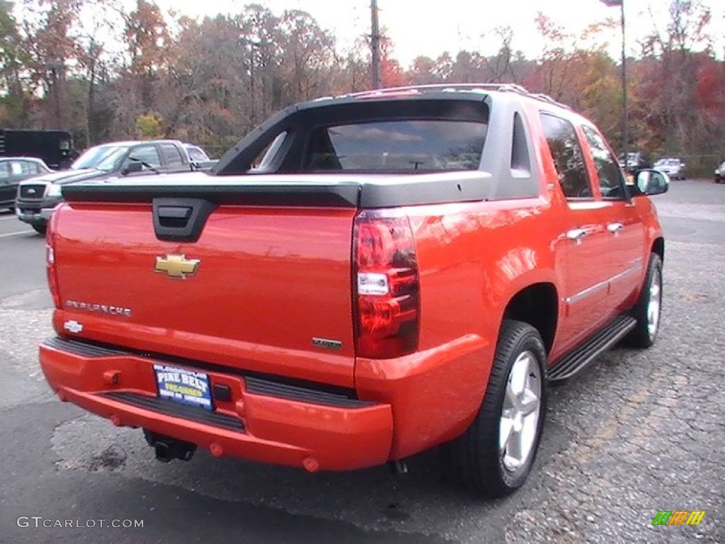 2011 Avalanche LTZ 4x4 - Inferno Orange Metallic / Ebony photo #4